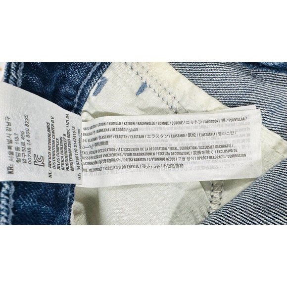 Hollister Jean Shorts Sz 5 / 27 Low Rise Midi Blue Distressed Booty 3” Inseam - Picture 9 of 9